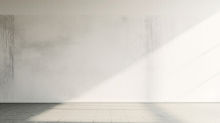 Minimalist style of empty gray wall, smooth shadow overlay.