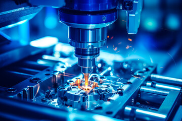 Metalworking, industrial, equipment, technology, machining, manufacturing concept