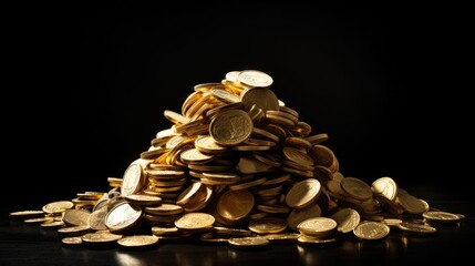 Mound of gold coins, AI generated Image