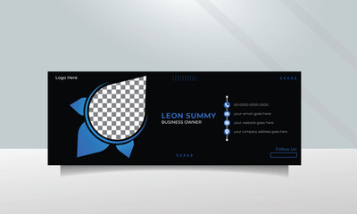 Email footer or signature template for business emails that are creative