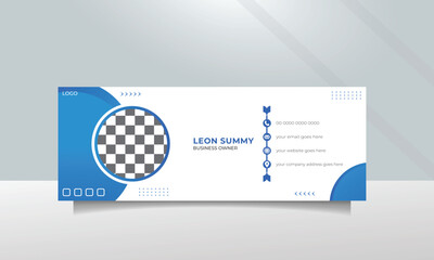 Email footer or creative business email signature template
