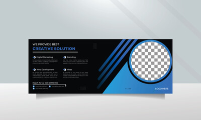 professional template for a business Facebook cover page.