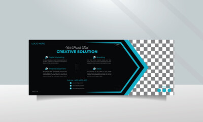 Facebook cover or web banner for digital marketing
