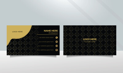 Elegant name card template for personal use with pattern fill.