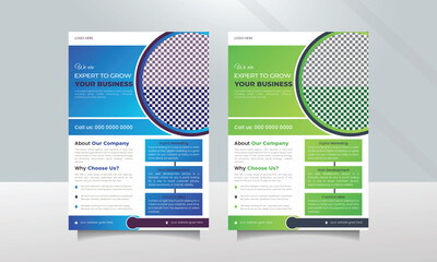 The layout of a creative brochure template.