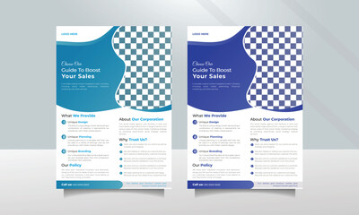 Set of corporate business flyer templates, and brochure layout