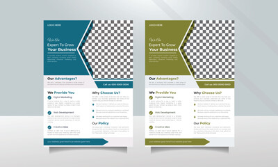 Innovative business flyer layout.