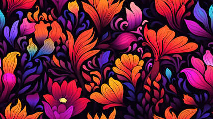 Trippy Psychedelic Flower Pattern