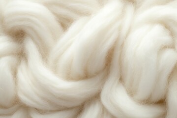 fluffy material closeup hand-made woolen hair background furry texture white fur wallpaper textured Soft natural wool white production f texture fabric object textile background wool industry soft - obrazy, fototapety, plakaty