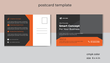 Modern corporate business postcard template, 
 Business EDDM marketing postcard design.
