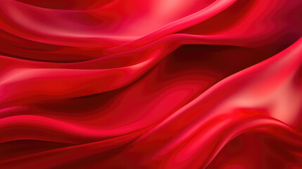 Layered Red Satin Abstraction