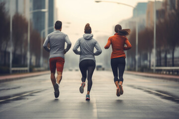 Street Sprinters: Energetic Runners in the City