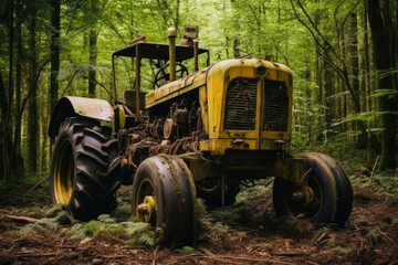Abandoned Tractor in the Forest