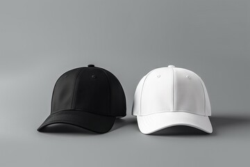 black design grey clean blank branding view background caps background apparel front hat White mock-up baseball black advertising fashion template cotton cap empty mockup baseball textile clothing