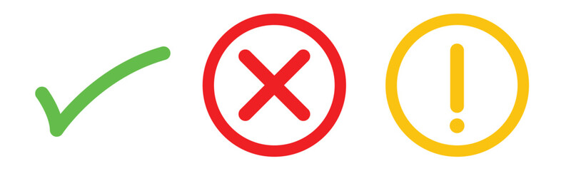 Obraz premium wrong check mark warning sign