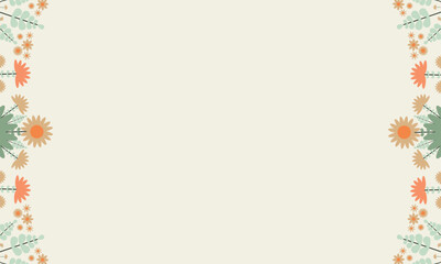 floral background with flowers and leaves ornament