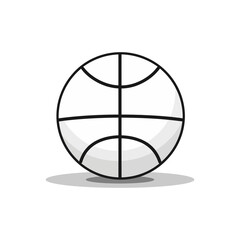 Basketball icon in trendy flat style isolated on white background. Vector illustration