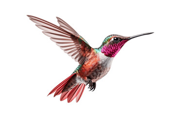 The humming bird isolated on a transparent background. Generative Ai