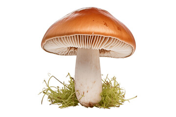 Mushrooms isolated on a white background. Generative Ai