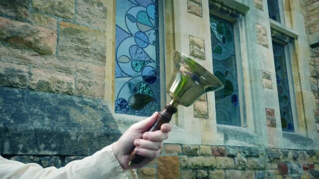 Historic Bell Ringing Outside Building