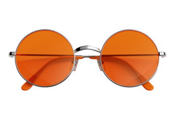 orange sunglasses isolated on transparent