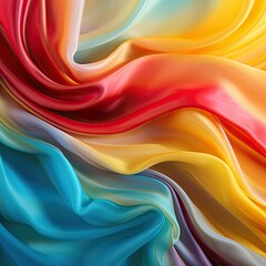 Naklejka premium Colorful Silk Background - generative ai