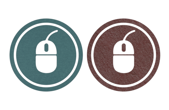 computer mouse icon symbol with texture