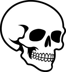 Obraz premium bones skull black and white created with Generative AI technology