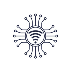 Wi-fi connection, fast wi-fi network icon