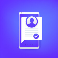 verified user account, vector design