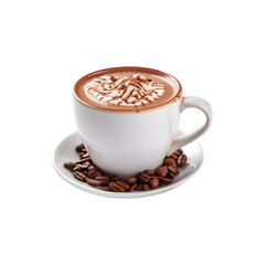 Delicious hot chocolate on transparent background PNG