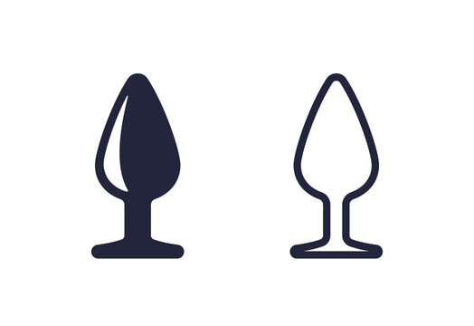 anal plug icon in two styles