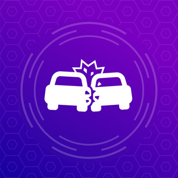 car crash icon for web