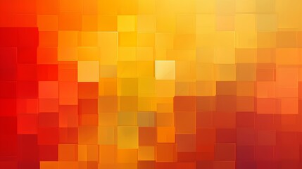 red orange gold yellow abstract background. geometric shape. square block pattern. pixel effect. mosaic collage mix. bright colour. futuristic design template. generative AI