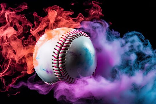 run abstract smoke fastball asteroid hit isolated home multicolored whit vape red black fire White isolated baseball baseball background black meteor flaming background concept red ball ball flying