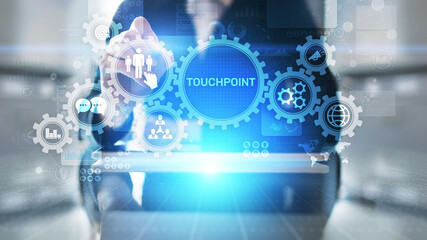 Touchpoint. Business strategy advertising and marketing concept.