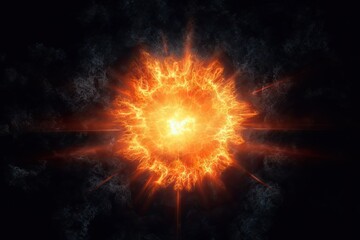 supernova space as mass cosmos abstract explosion computer energy Particles hot ejections light background fire Sun flames screen Solar galaxy black splay nebula desktop burn coronal Flare star sun - obrazy, fototapety, plakaty