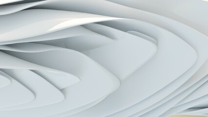 3dr rendered abstract waves with fabric