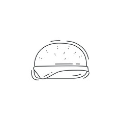 Burger line icon. hamburger thin line icon. cheeseburger icon