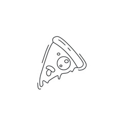 Pizza line icon. pizza slice thin line icon