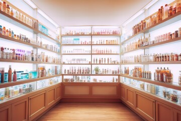 seller chinese pharmacy laborat medicals apothecary background horizontal store drugstore chemist Blurry white panorama bathroom wood medicine drug pharmaceutical Perspective medicine cabinet pill