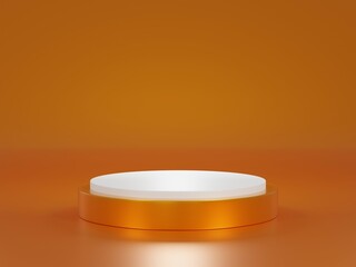 3D podium background two colur