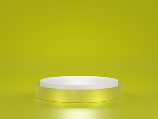 3D podium background two colur