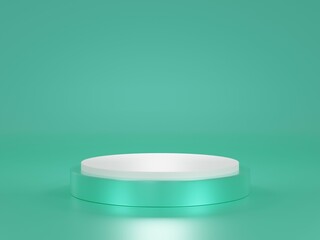 3D podium background two colur