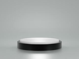 3D podium background two colur