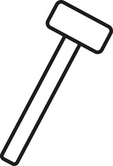 Sledgehammer icon. Vector. Line style.	
