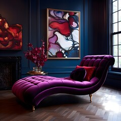 Red Sofa in Contemporary Setting