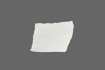 Recycled paper craft stick on a gray background. Set of paper torn on gray, White paper torn or...