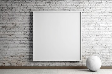 abstract white wood brick square photo black frame poster white paper wall modern three-dimensional frame 3d design background blank art isolated wall wooden picture shadow vintage boards blank box - obrazy, fototapety, plakaty