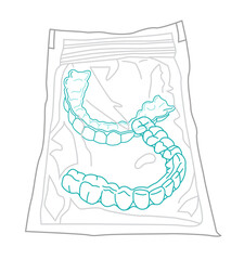 Orthodontic silicone trainer. Invisible braces aligner, retainer. © Double Brain